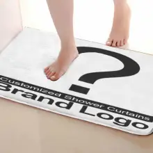 Вопросительный знак Стиль Ванная комната Коврики, забавные Нескользящие Для ванной Коврики, Занавески для душа Интимные аксессуары, Коврики Чинг вашей душе Шторы