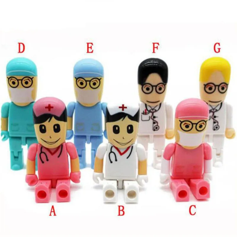 

JASTER mini Doctors nurse USB Flash Drive dentist Pen drive Gift cartoon pendrive 4GB/8GB/16GB/32GB/64GB u disk Wholesale