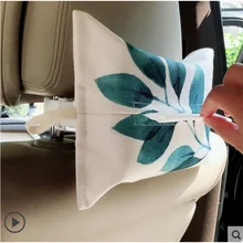 Хлопковая льняная бумажная сумка для полотенец семейный автомобильный тканевый Ящик Простой автомобильный подвесной раздатчик салфеток сумка для хранения автомобильные аксессуары