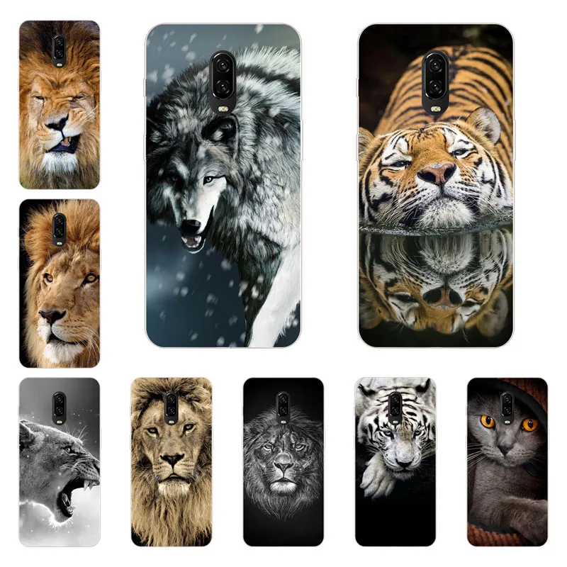 oneplus 6t Case Silicon Beast animal Painting Soft TPU Back Cover for one plus Phone protect Bags shell |