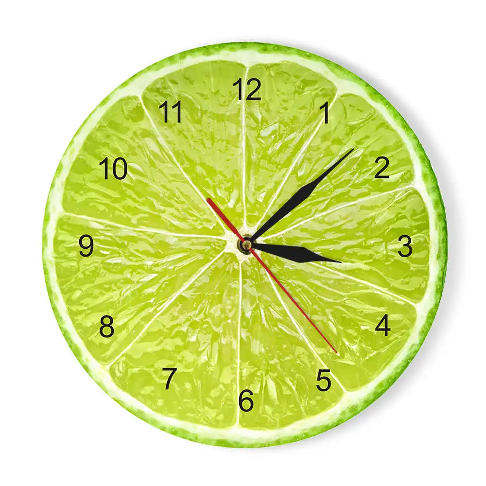 Lemon Slices Wall Clock Room Decorative Summer Cool Feeling Clock