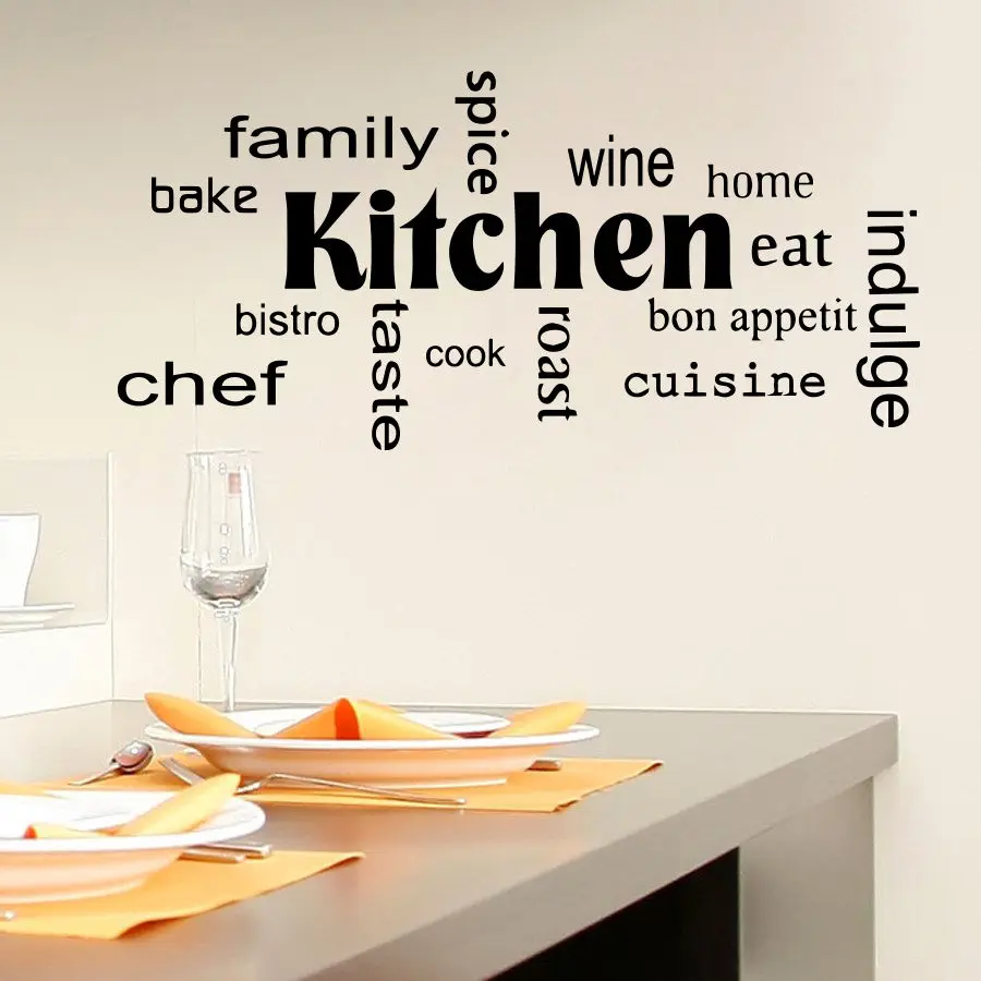 Hoge kwaliteit groothandel kitchen quotes wall decals van chinese ...