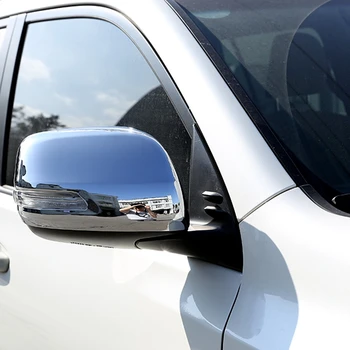 

For Toyota Land Cruiser Prado FJ150 2018 ABS Chrome External Side Door Mirror Covers Rear View Mirror Trim Frames 2pcs/set