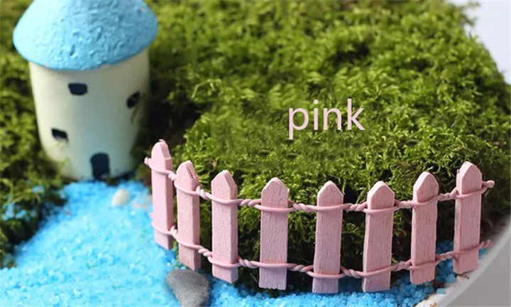 7 1Pcs Micro Landscape Small Wooden Fence DIY Flexible Figurines Miniatures Home Decoration Toy Jewelry Accessories