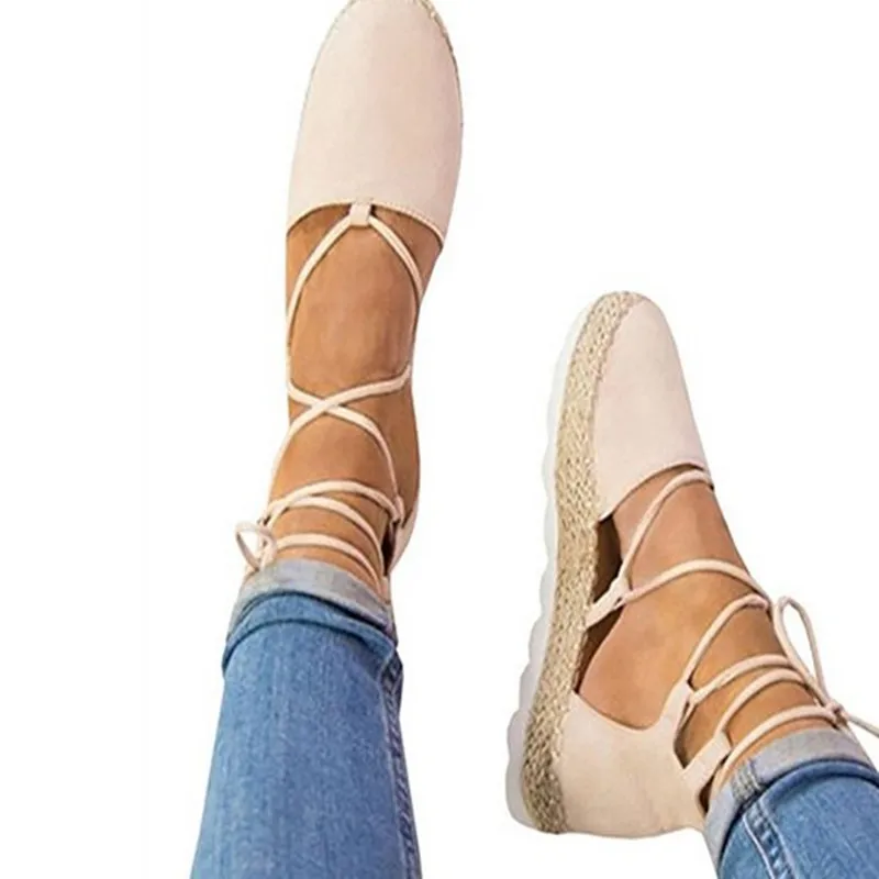 flats with straps around the ankle