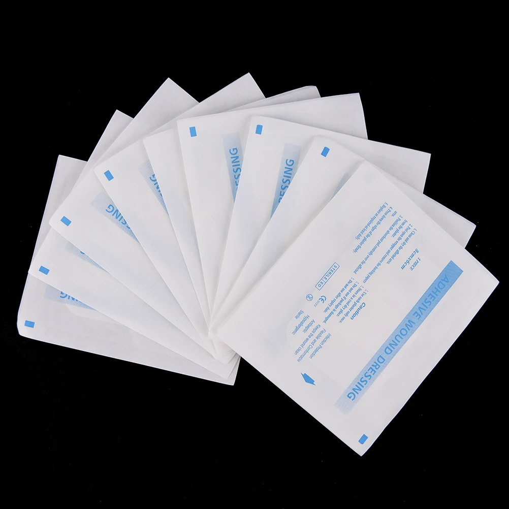 

10PC/set Outdoor Safety & Survival Hypoallergenic Non-woven Medical Adhesive Wound Dressing Band aid Bandage Large Wound Aid