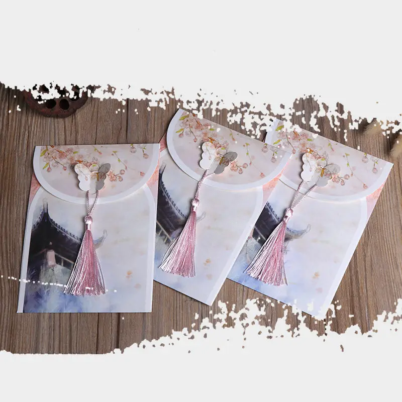 Coloffice творческий Китайский стиль Ретро Конверт для свадебного приглашения красочная милая бумага конверт школьные офисные принадлежности