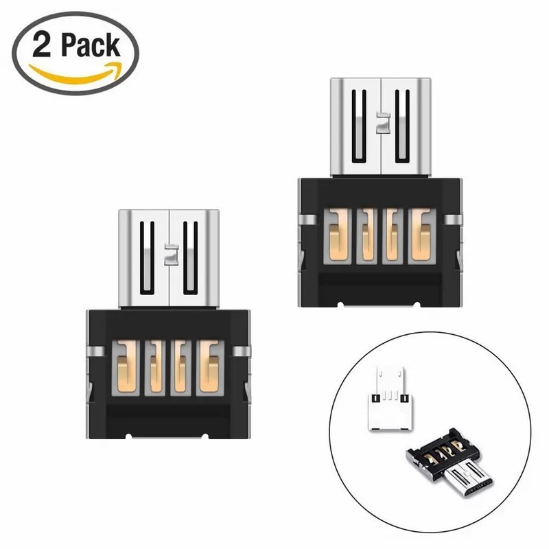 

2pcs USB Adapter MicroUSB OTG Connector Mini OTG Adapter for Android Smart Phone Tablet USB Flash Drive Disk Cable Adaptador