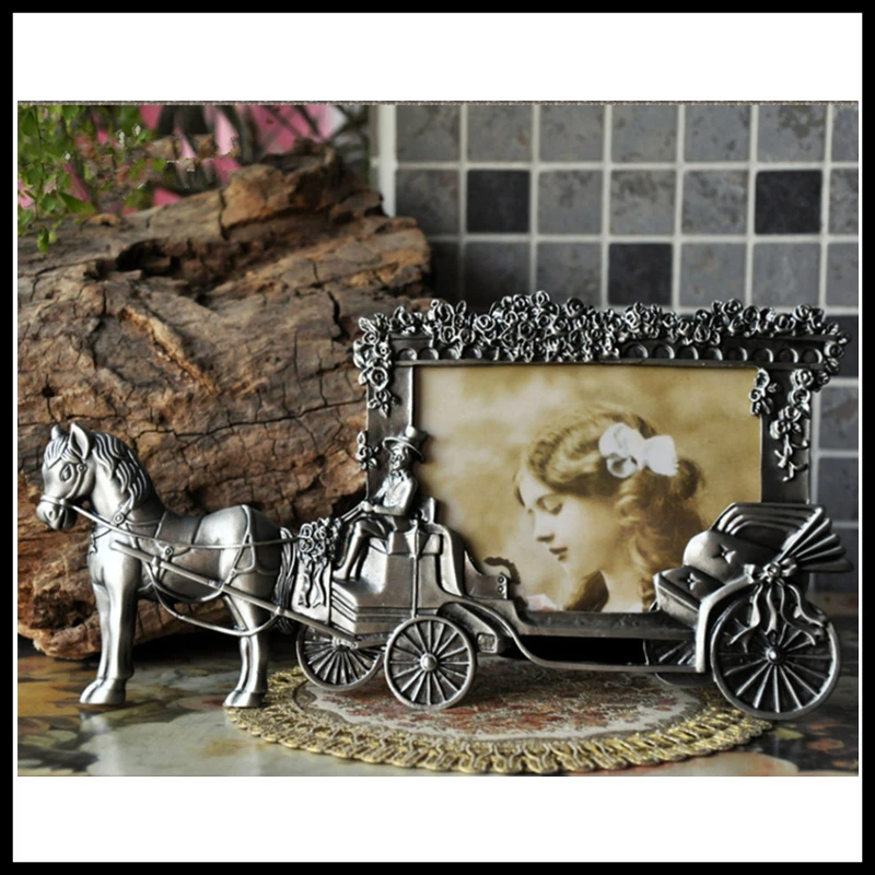 Mini Photo Frames Vintage Picture Frames White Horse Carriage