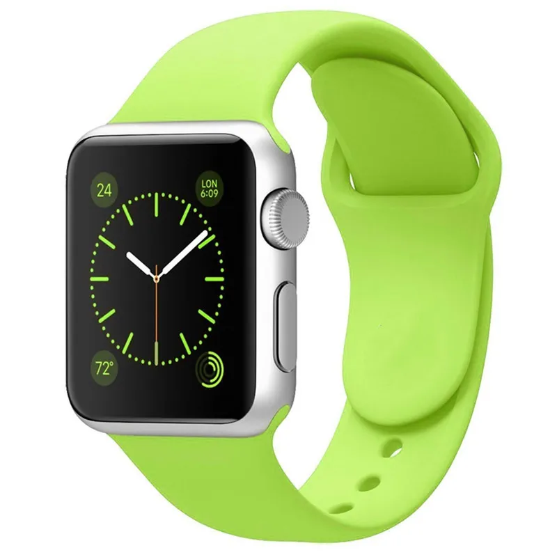 Спортивный ремешок для часов мягкий силиконовый Apple Watch 1 2 3 4 38 40 42 44 мм|Ремешки