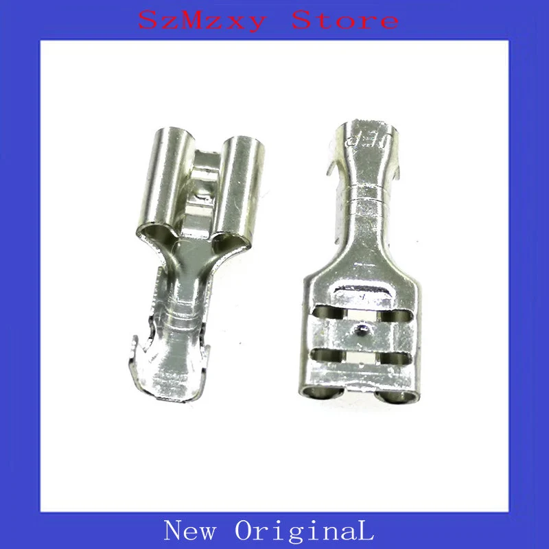 

100PCS 6.3 6.3MM Crimp Terminal Connector Female Cold press terminal