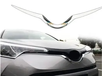 

ABS Chrome CAR Front grille trims Front bumper Mesh Grille Grills Cover Trims For Toyota C-HR CHR 2017 2018 1pcs