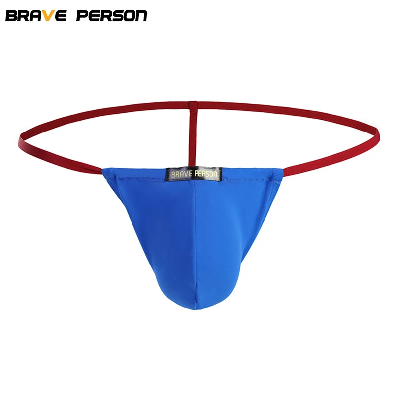 

BRAVE PERSON Mens Thongs Sexy Underwear Jockstraps G string Men Lingerie Bikini Underpant Gay Underwear Erotic Panties Brand