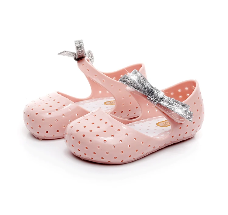 

Baby Girls Sandals 2019 Summer New PVC Soft and Comfortable Bow Children's Shoes Non-slip Breathable Children's Beach Shoes