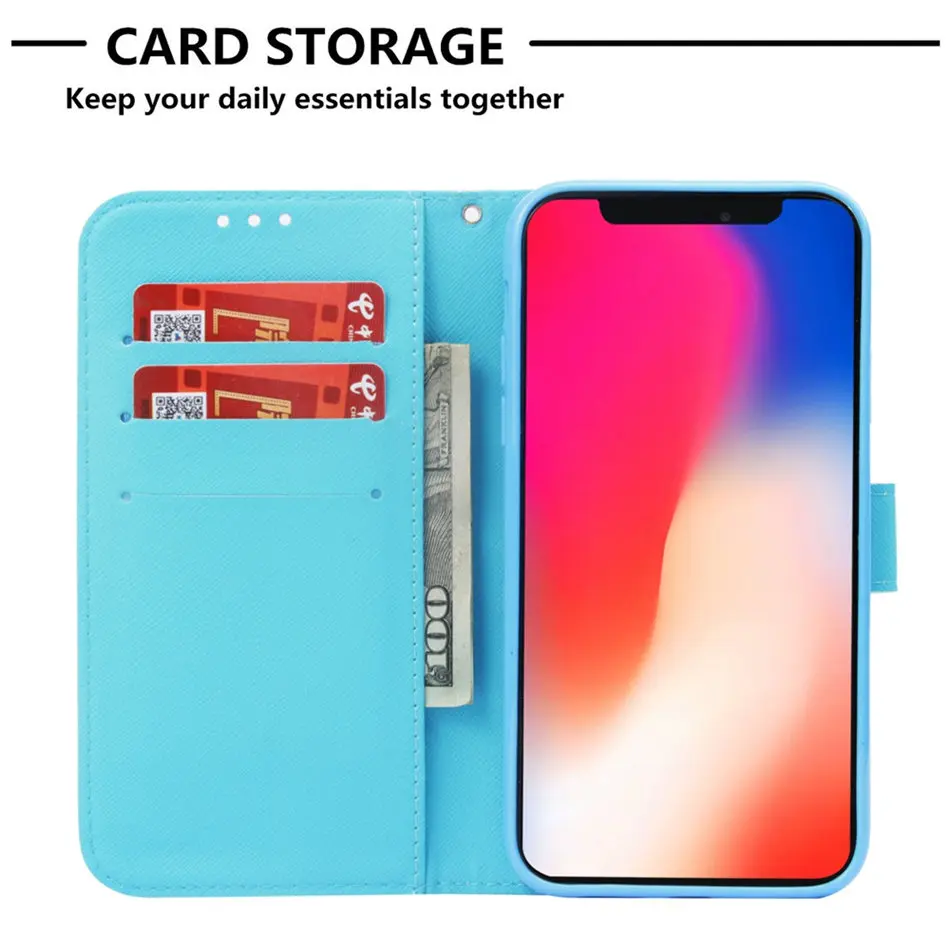Чехлы бумажники для Xiaomi F1 8 A2 Lite A1 5X Redmi 4A Note 7 S2 Y2 5 Pro Plus 4 4X 5A милый чехол с рисунком