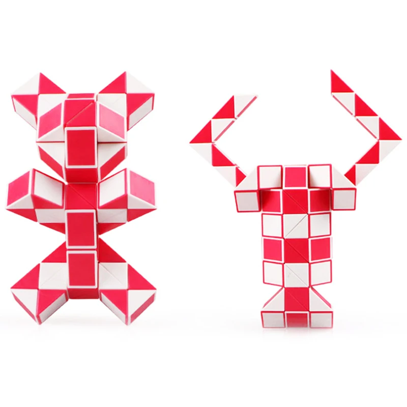 QYTOYS 24 Blocks Magic Snake Cube 36 Segments Speed Blocks Snake Twist Puzzle 48 Blocks Speed Magic Ruler Gifts For Kids
