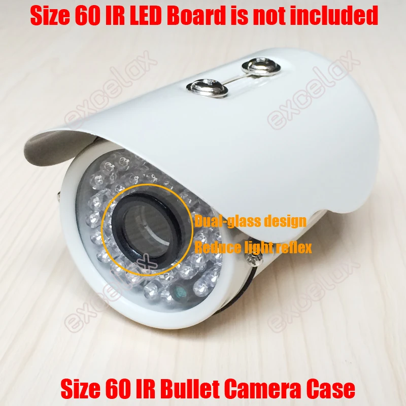Waterproof IR Bullet Camera Casing Size 60 Tube CCTV Camera Case Aluminum Alloy IP66 Outdoor Housing for 36pcs IR LED Board security camera cover