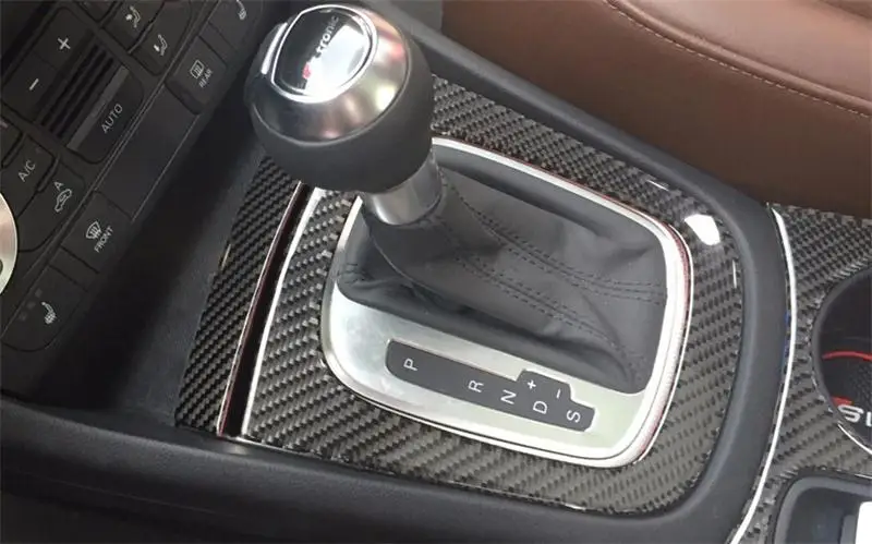 Автомобильный Стайлинг из углеродного волокна, автомобильная рамка держателя стакана воды, накладка, полоски, авто аксессуары, коробка передач, украшение для Audi Q3 2013