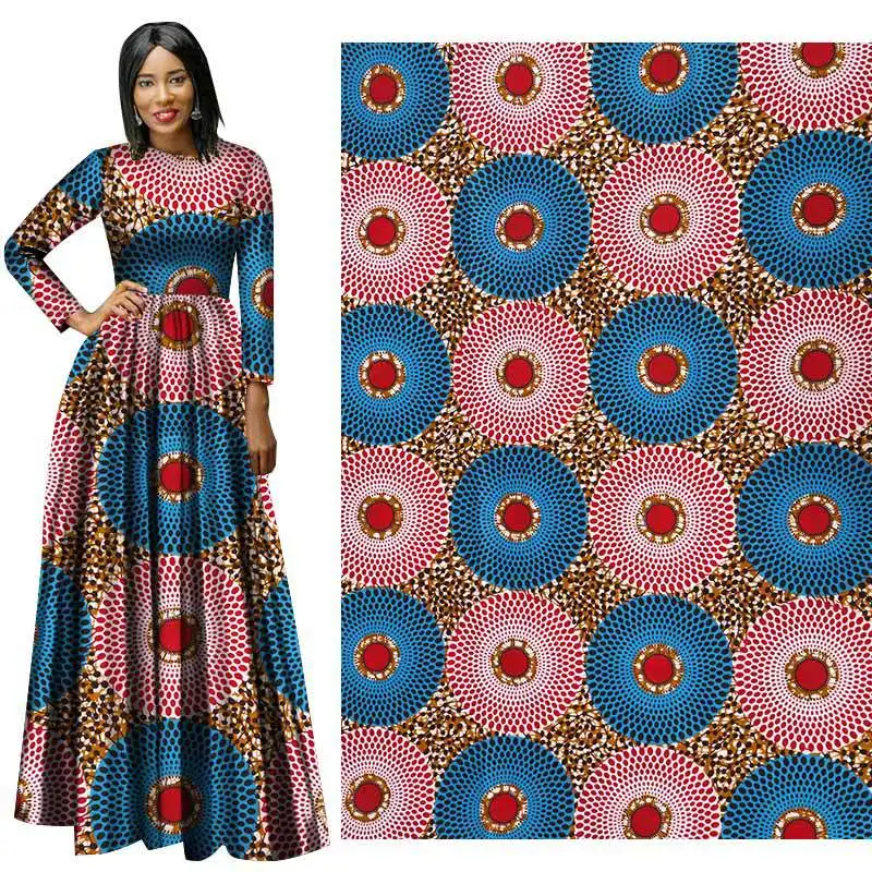

2019 All-terylene printed fabric African super wax hollandais 100% polyeste Batik fabric for dress african print fabric