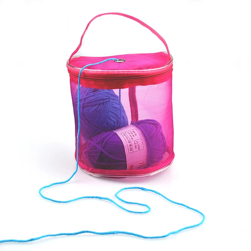 Сетчатая Сумка DIY ручное плетение инструменты пряжа для хранения вязание сумка органайзер полый мешок Пряжа Вязание крючком нить для хранения Сетка содержит сумку