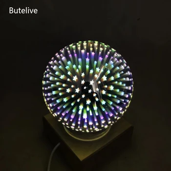 

3D Table Lamps LED Glass Ball Bedside Lamp Magic Crystal USB Night Light Birthday Kids Gift Fireworks Art Deco Lampara De Mesa