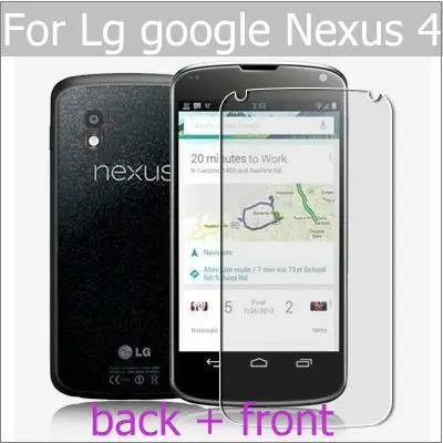 5 пар (передняя + задняя) HD прозрачная глянцевая ЖК-пленка для google lg nexus 4 E960
