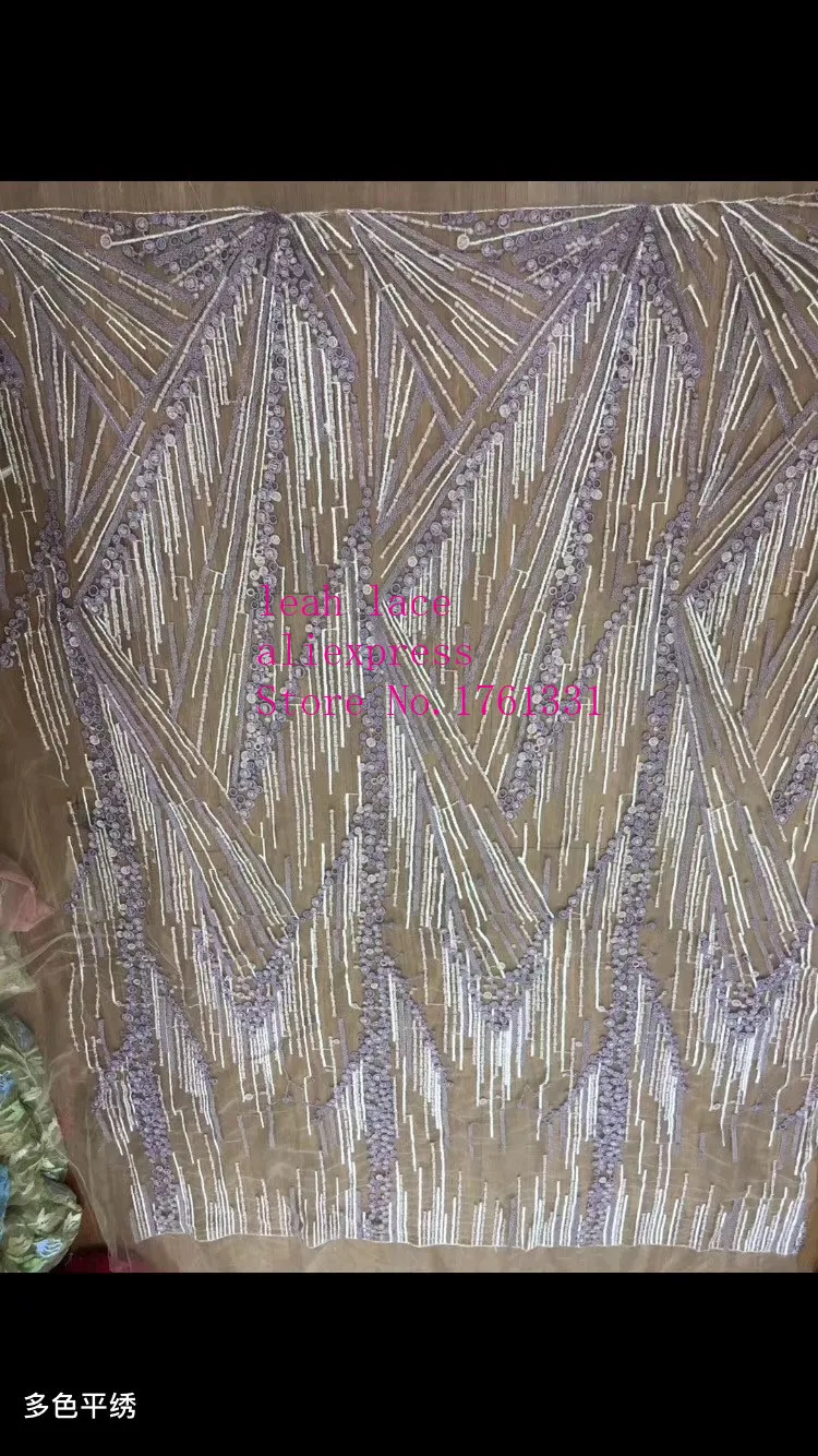 

5yards/bag ZC51# Mixed color embroidery lace twill pattern European and American style fabric used for wedding dress dinner