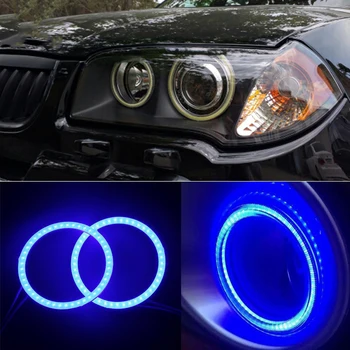 

4Pairs COB 80MM Car Led Headlight Car Angel Eye Auto Halo Ring Warning Lamps with Cover Lampshades Bright COB Chip Motorcycle