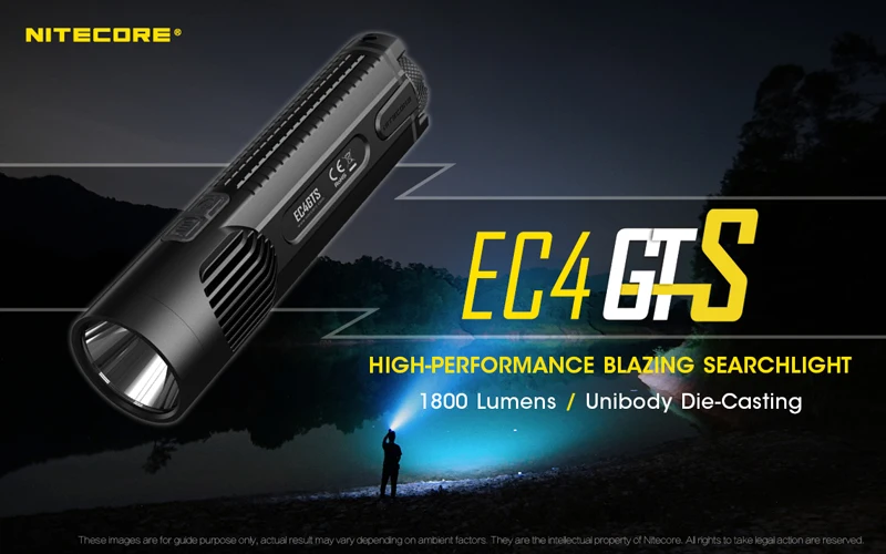 Новое поступление Nitecore EC4GTS CREE XHP35 HD светодиодный 1800 люмен высокопроизводительный яркий прожектор