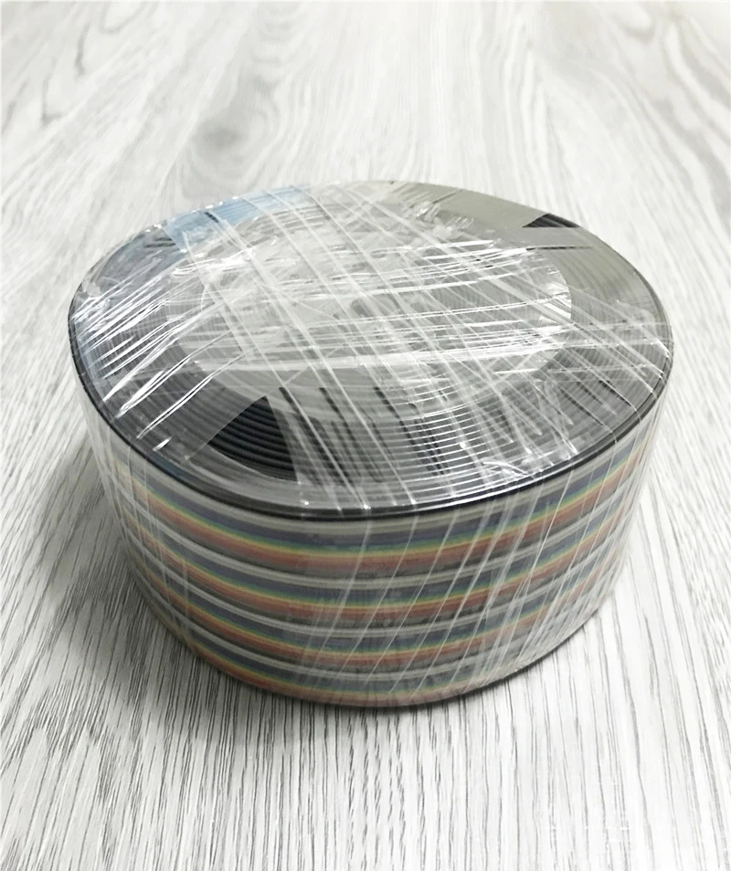 20 Meters Length Dupont Jumper Cable Wire 40 Pin Connector 0.127mm Ribbon Rainbow Cable 28awg Dupont Line                        (6)