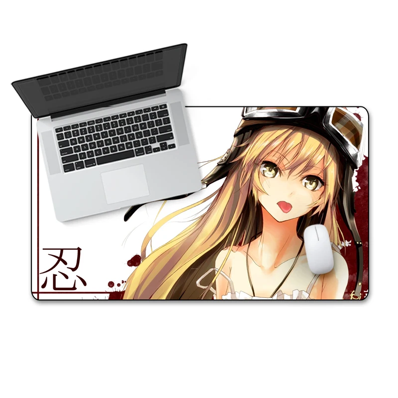QQQRGB 70*40 см мультяшный анимационный коврик для мыши прекрасная музыка девушка