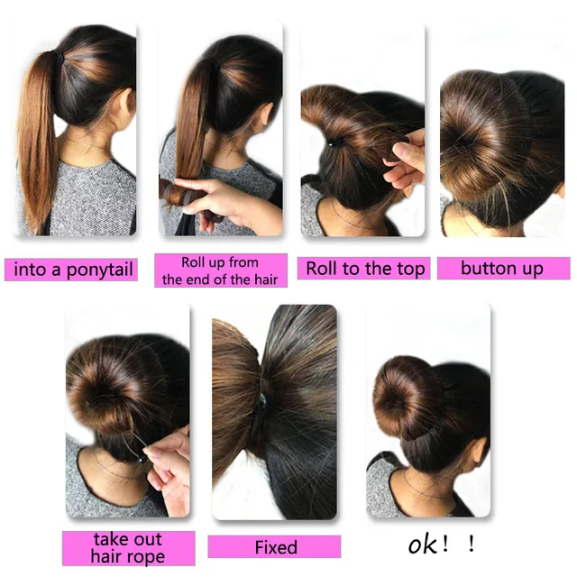 1 Set Women Girl Magic Style Hair Styling Tools Buns Braiders Curling Headwear Hair Rope Hair Band Accessories