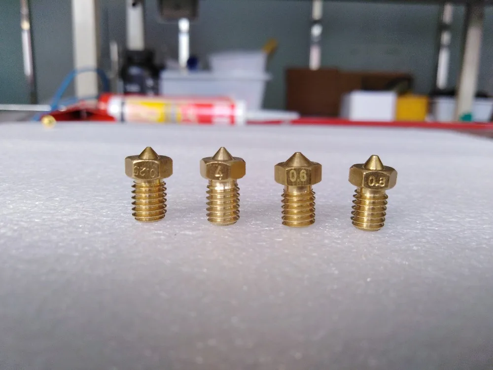 0.25, 0.4 0.6 0.8mm 3d printer nozzle