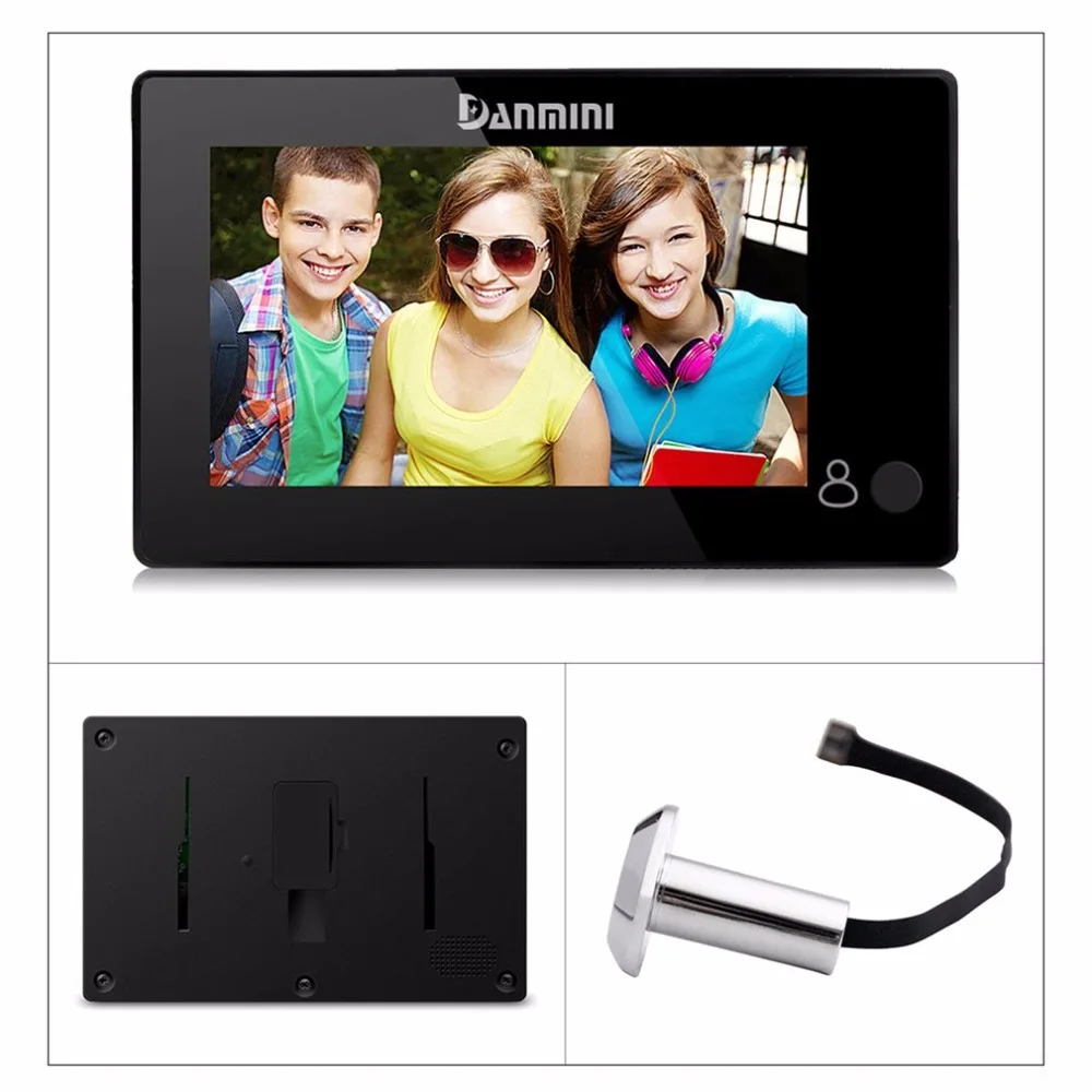 Danmini YB-43CH 4.3 Inch Hidden Electronic Cat Eye Night Vision Video Camera Doorbell No Disturb Peephole Viewer