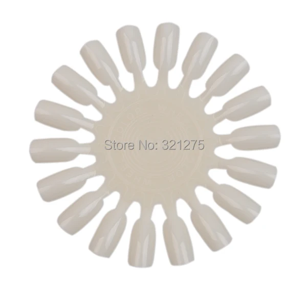 

Free Shipping 1set 10 Pcs False Nail Practice Polish Nail Display Wheel Acrylic Gel Tips DIY Tool Round Board
