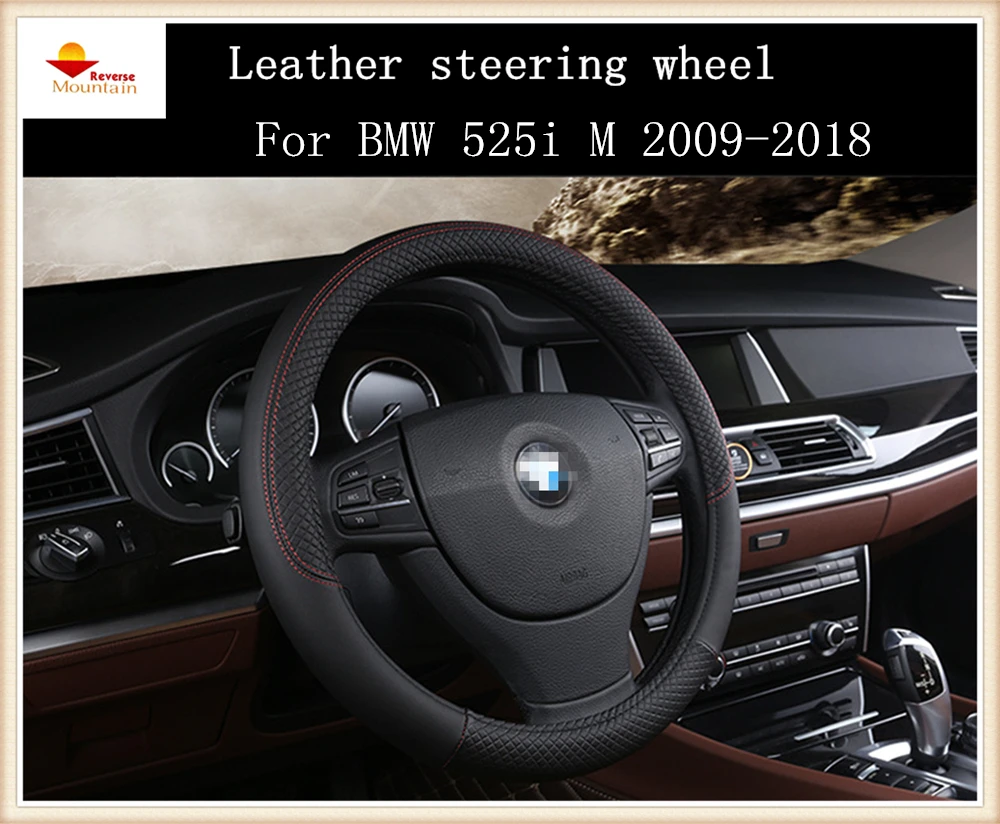 Fashion Sport Style Leather car steering wheel cover For BMW 525i M