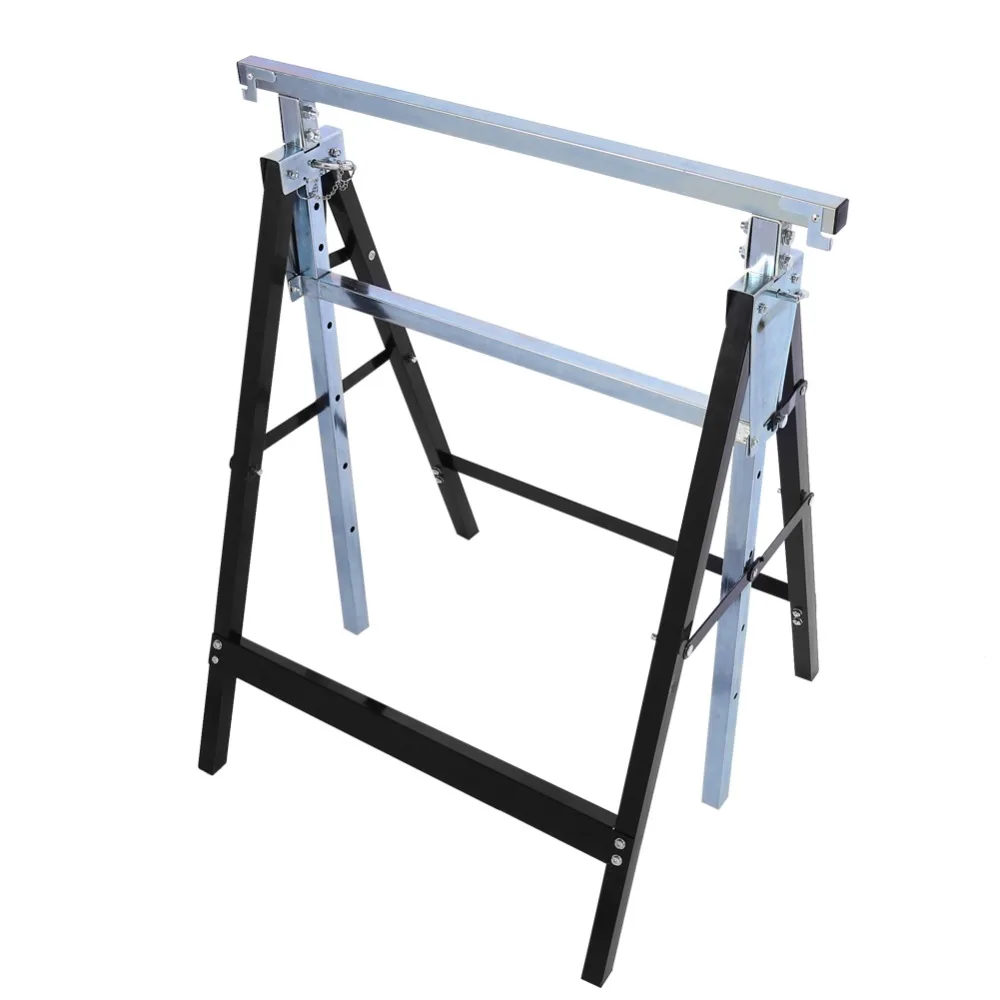 

Max Loading 200Kg 2 x Heavy Telescopic Builder Trestle Extendable Folding Ladder Extension Ladder
