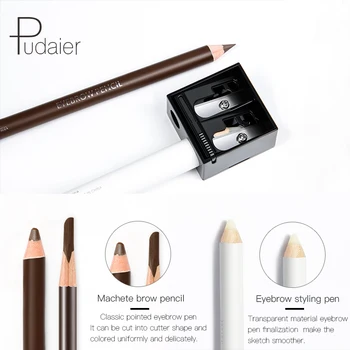 

3pcs/set Pudaier eyebrow pencil makeup set tools waterproof long lasting eyebrow corrector coffee black eyebrow tattoo pen PD069