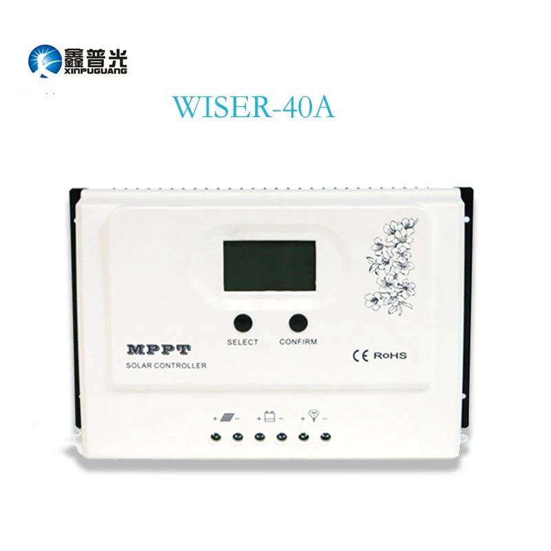 

Xinpuguang MPPT Solar Controller 40A 12v 24v System Kit Battery Light Charger Solar Panel With Dual USB 5V LED Display Regulator