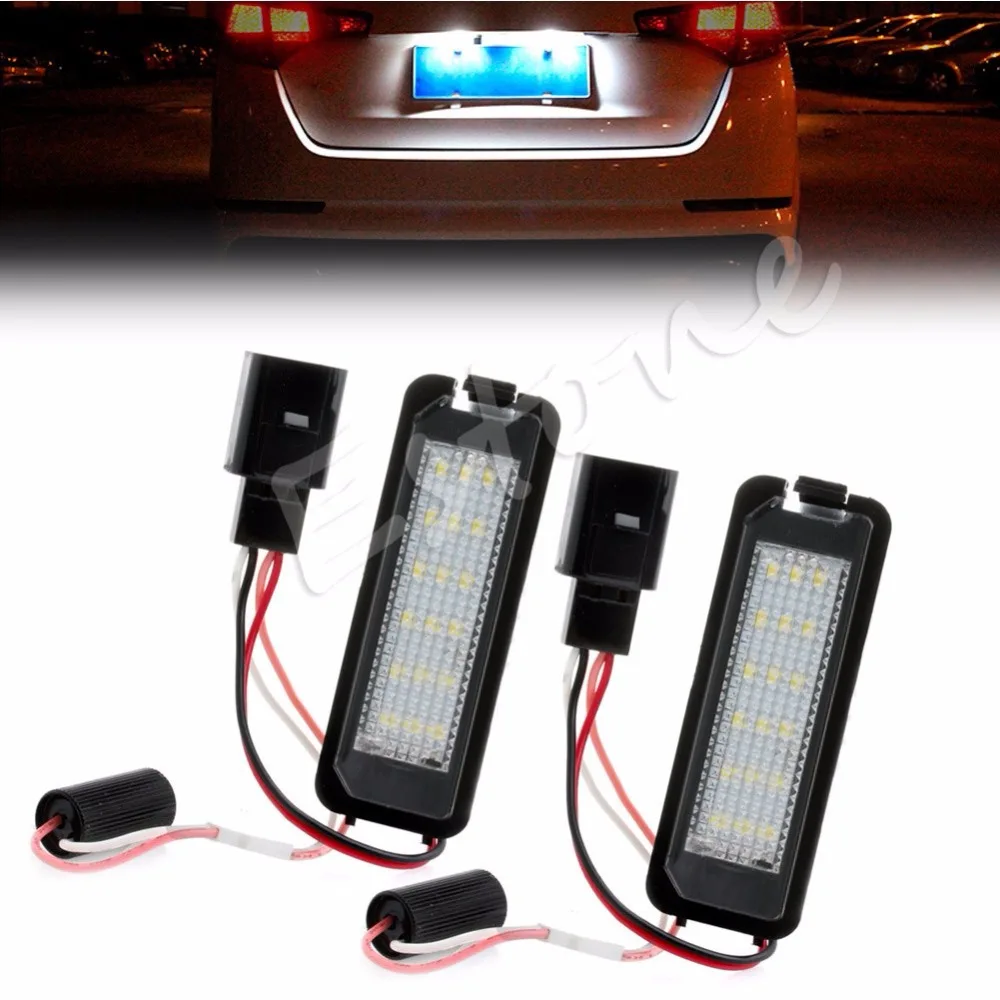 2x LED Number License Plate Light For VW GOLF MK4 MK5 MK6 PASSAT EOS