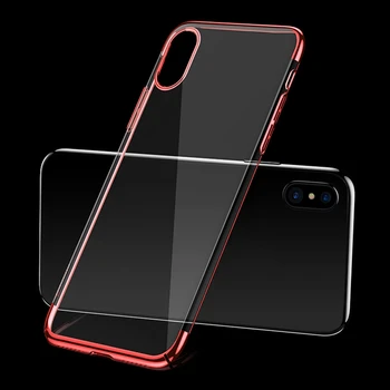 

50pcs/lot Luxury TPU Plating Case for iPhone X Back Cover Case