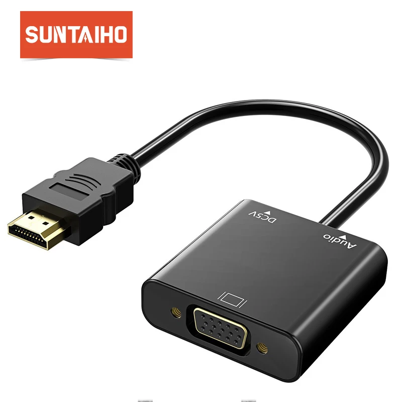 Suntaiho HDMI To VGA Adapter Converter HDMI VGA Adapter HD 1080P With Audio Output For PS3 PS4 XBOX HDTV Andorid TV Box Suntaiho HDMI To VGA Adapter Converter HDMI VGA Adapter HD 1080P With Audio Output For PS3 PS4 XBOX HDTV Andorid TV Box
