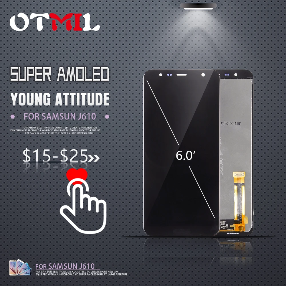 

OTMIL 6.0" Amoled For SAMSUNG Galaxy J610 LCD Display Touch Screen For SAMSUNG J6 Plus Display J610F SM-J610FN LCD #1