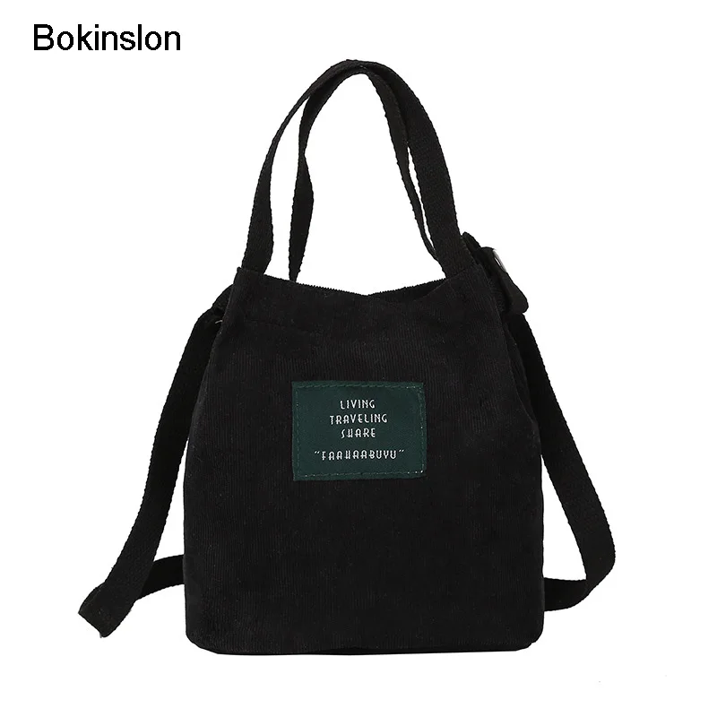 

Bokinslon Female Bags Fashion Vintage Canvas Solid Color Woman Shoulder Bags Popular Casual Girls Crossbody Bag