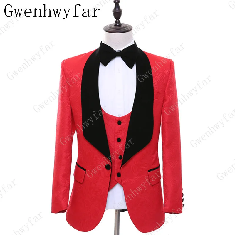 same as picture Gwenhwyfar горячая распродажа мужской костюм жениха смокинг шаль лацкан мужские костюмы для шафера блейзер(куртка+ жилет) для мужчин отличное качество - Цвет: same as picture