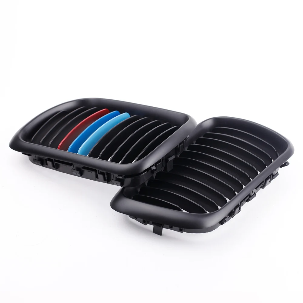 

Replacement Automobiles Front Grills 2Pcs Matte Black M-color Front Kidney Grille for BMW E36 3 Series 1997-1999 Car for BMW