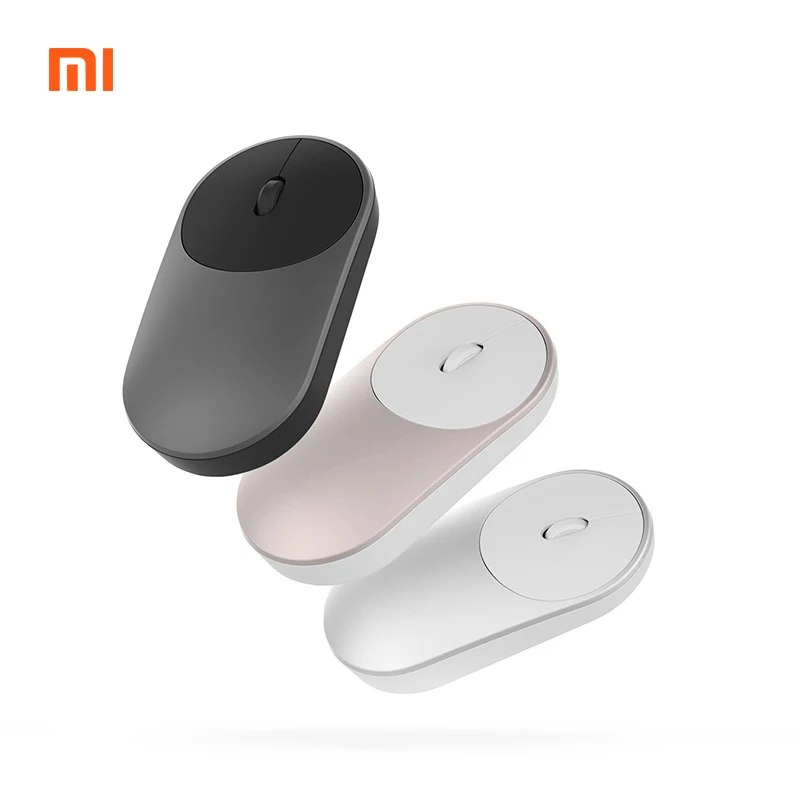 

Original Mini Xiaomi Wireless Mouse 2.4GHZ Bluetooth 4.0 Portable Alloy ABS Game Mouse 10M Sensing Range For Windows7 macOS