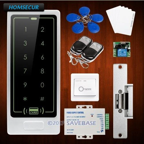 

HOMSECUR Waterproof Wiegand 26/34 ID Access Control System + Electric Strike Lock