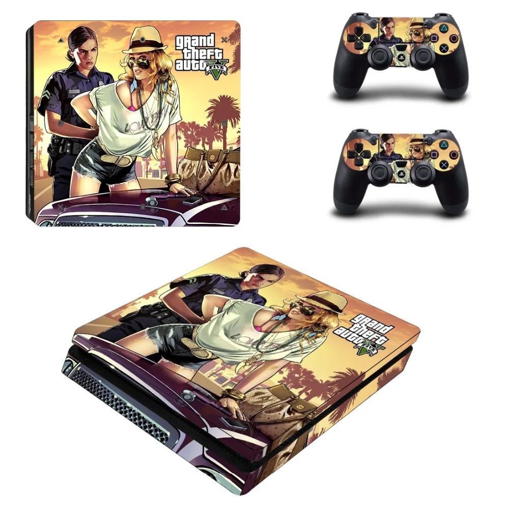 Игра Grand Theft Auto PS4 тонкий кожи Стикеры Наклейка виниловая для sony Playstation 4 консоли и 2 контроллеры PS4 тонкий кожи Стикеры