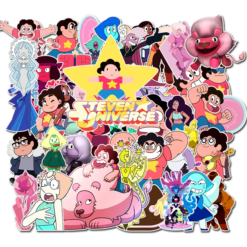 

50PCS Pack 2019 New Lion Steven Universe Stickers Set Toy Sticker For Luggage Skateboard Motorcycle Laptop PVC Sticker
